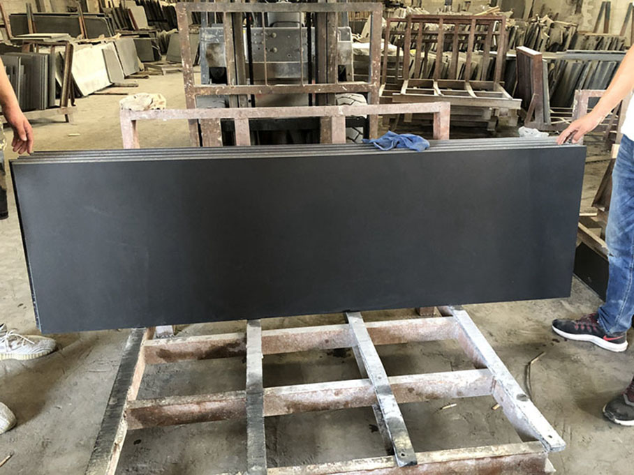 honed mongolian black kitchen worktops factory