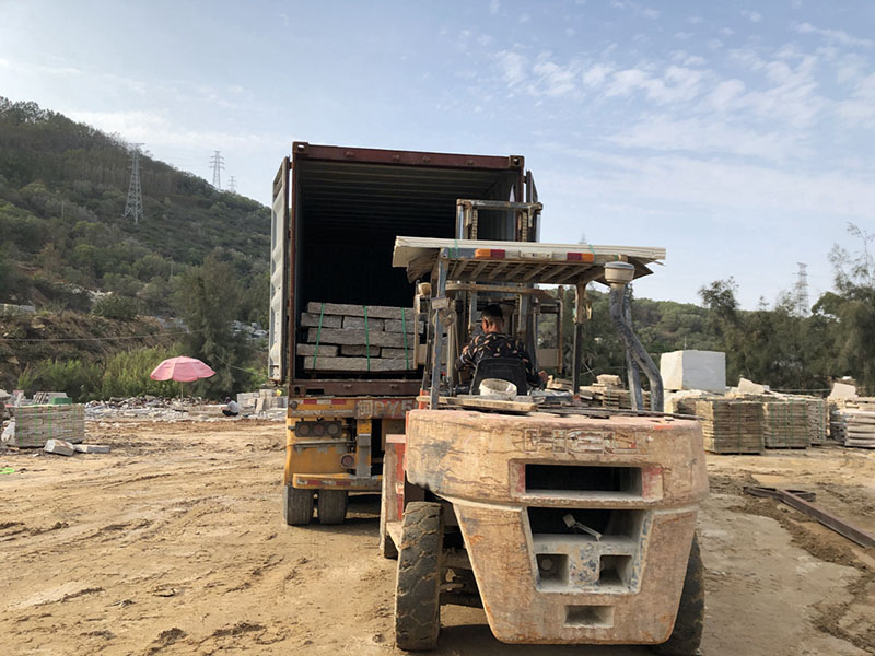 Granite Antique stone pavers loaded in time